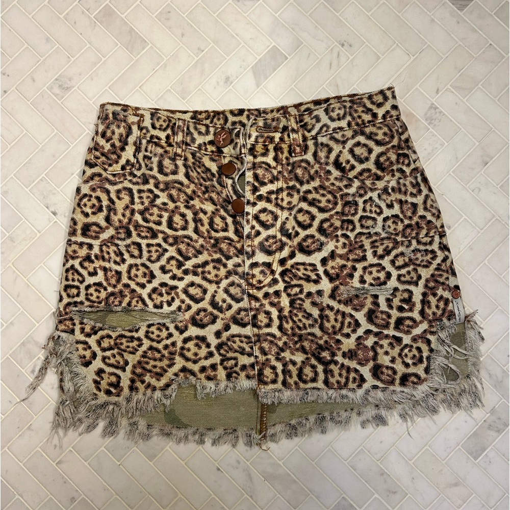 Cheetah print skirt